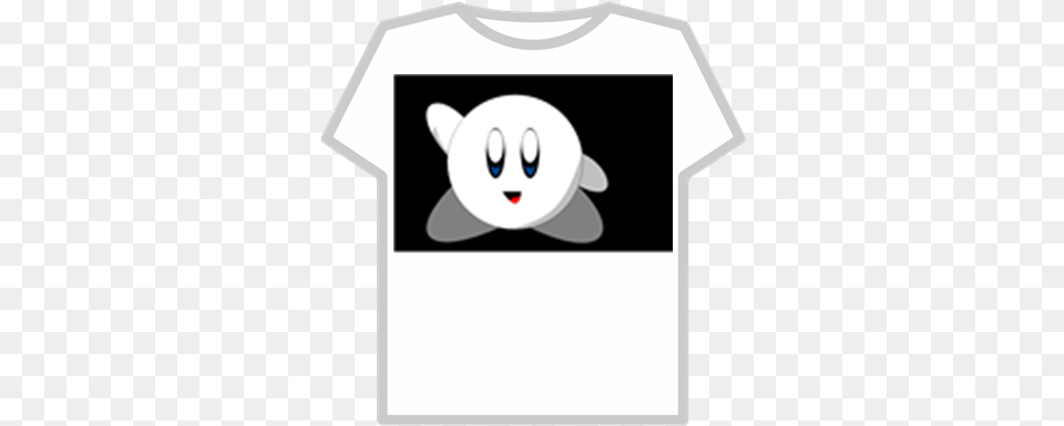 White Kirby Black Background Roblox Roblox Trash Gang T Shirt, Clothing, T-shirt, Animal, Bear Png Image
