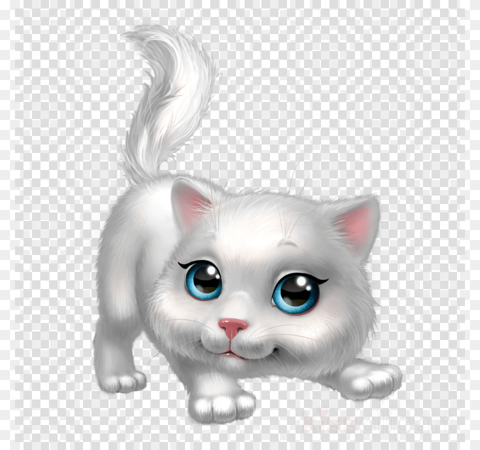White Kitten Clip Art, Angora, Animal, Cat, Mammal Free Png Download