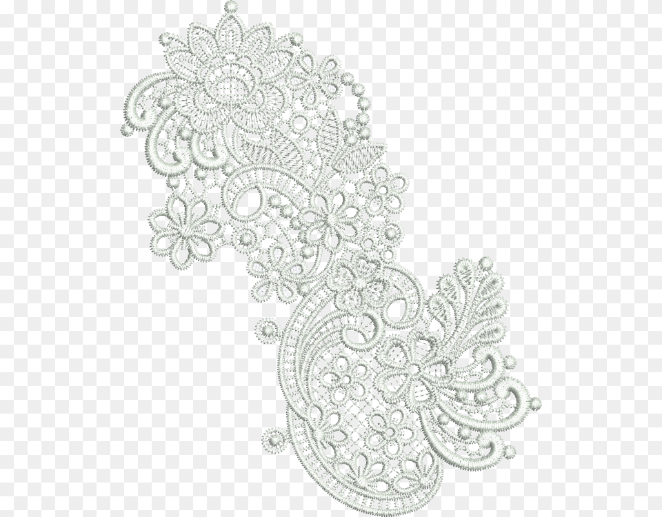 White Lace Border, Pattern, Chandelier, Lamp Free Png Download
