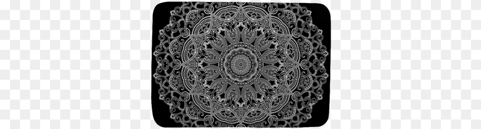 White Lace Circle On Black Background Lace, Gate, Pattern Free Transparent Png