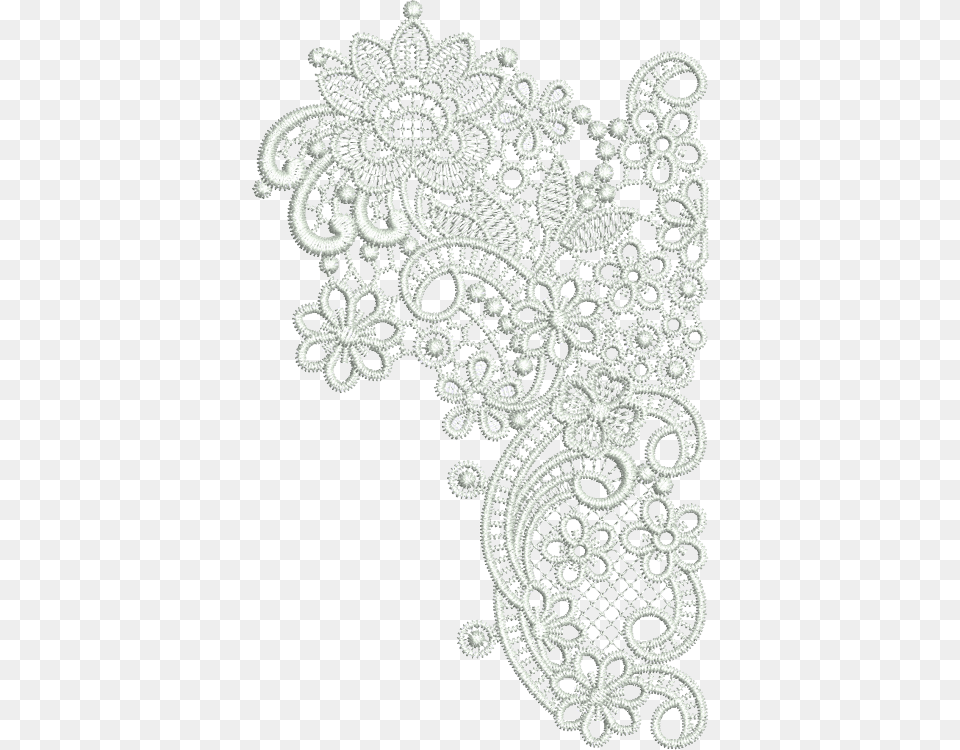 White Lace Corner, Pattern, Chandelier, Lamp Png Image