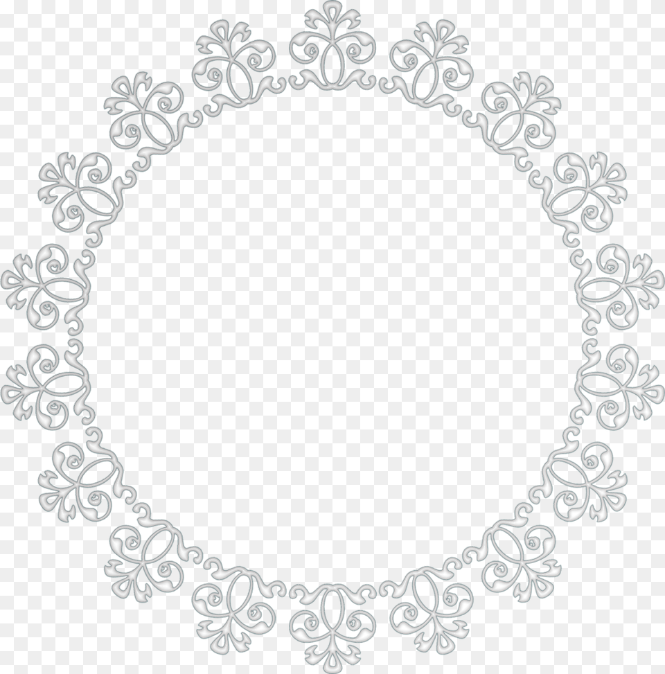 White Lace Frame Freetoedit Circle, Pattern, Art, Floral Design, Graphics Free Png Download