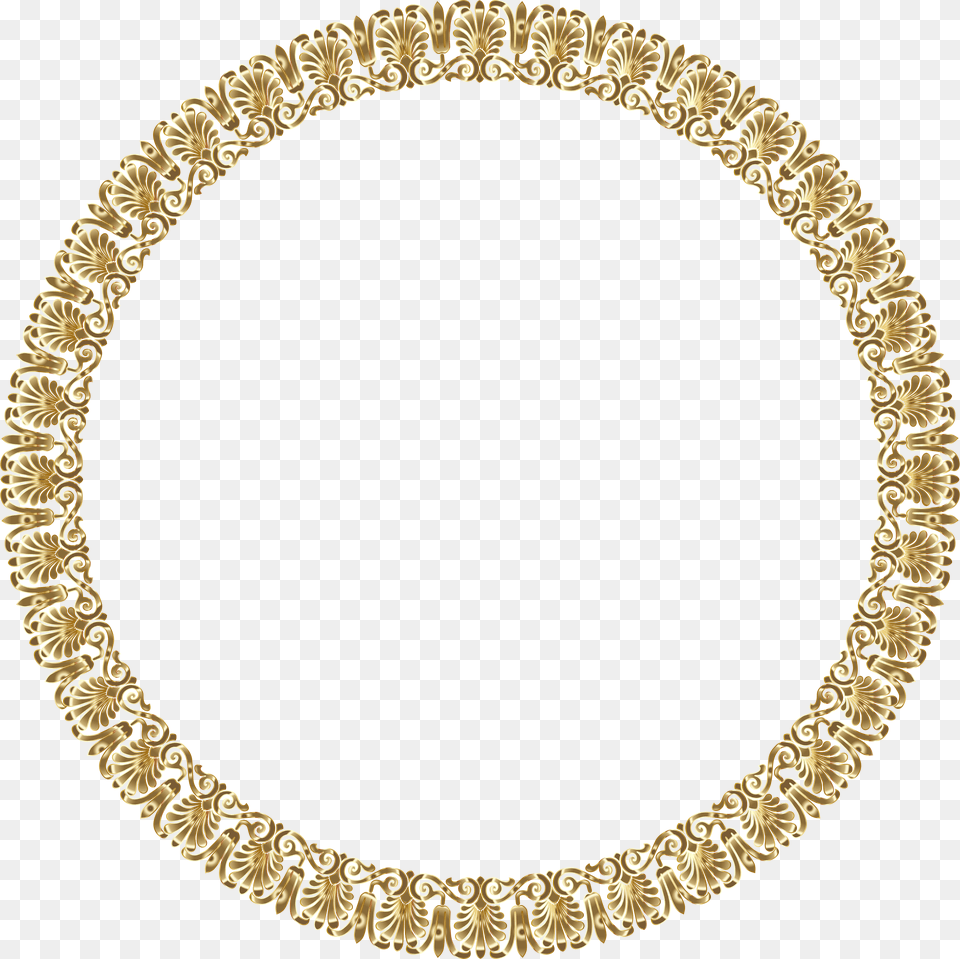 White Lace Frame Golden Round Frame, Oval, Accessories, Jewelry, Necklace Png Image
