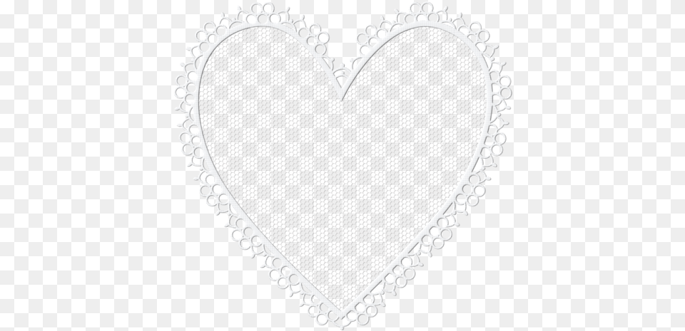 White Lace Heart Free Decorative, Blackboard Png Image