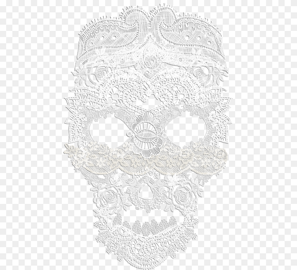 White Lace Skull Lace Lace Skull Halloween Skull, Chandelier, Lamp Free Transparent Png