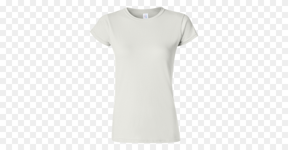 White Ladies Softstyle Fitted T Shirt T Shirts Elephant, Clothing, T-shirt Free Png