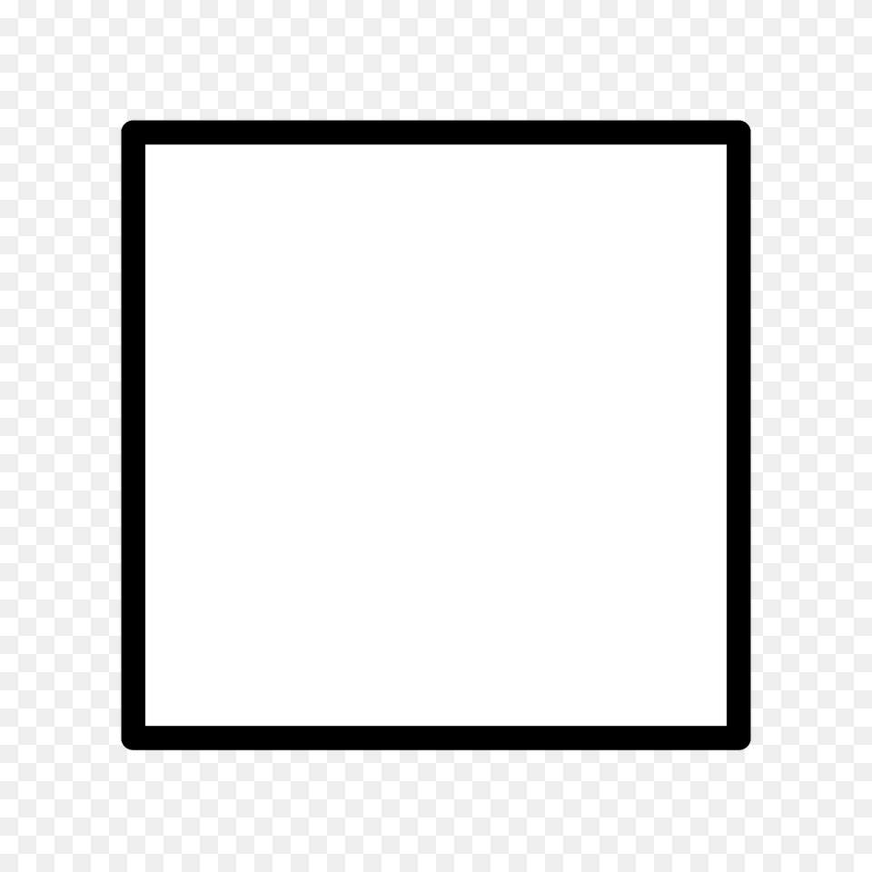 White Large Square Emoji Clipart, White Board, Electronics, Screen Free Png Download
