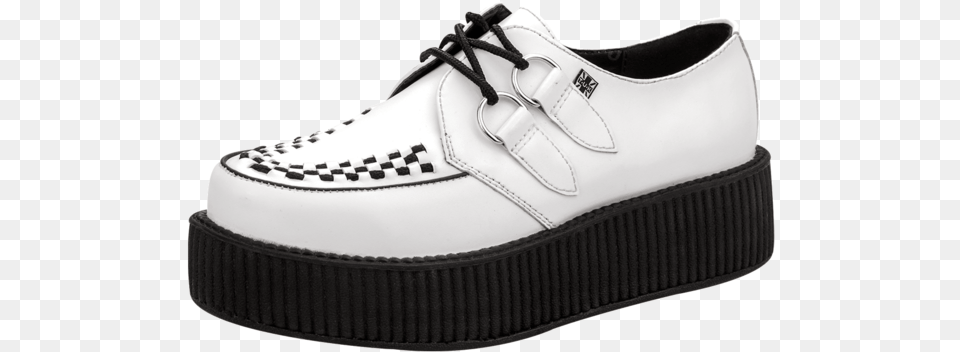 White Leather Creeper All White Creepers, Clothing, Footwear, Shoe, Sneaker Png