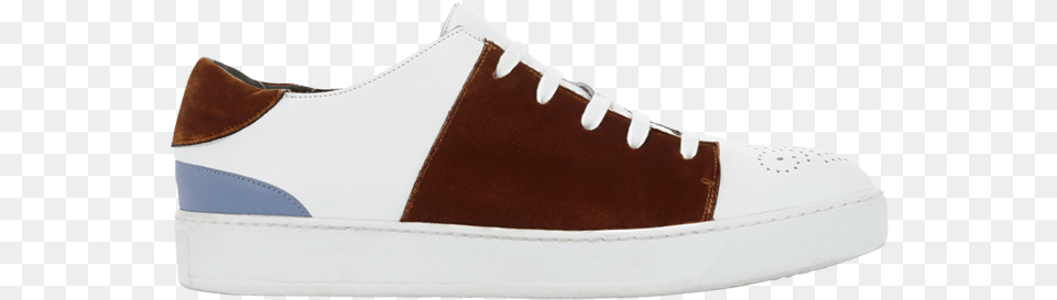 White Leather Sneakers With Velvet Details Suede, Clothing, Footwear, Shoe, Sneaker Png