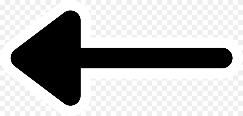 White Left Arrow, Sign, Symbol, Key Free Png Download
