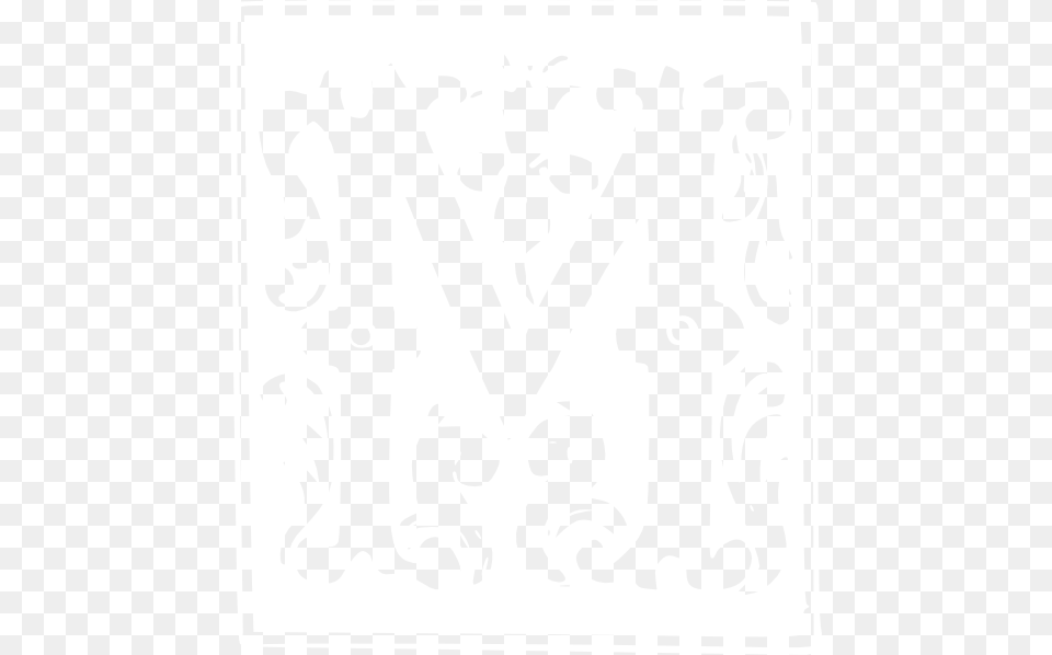 White Letter M Decorative Letter M, Cutlery Free Png Download