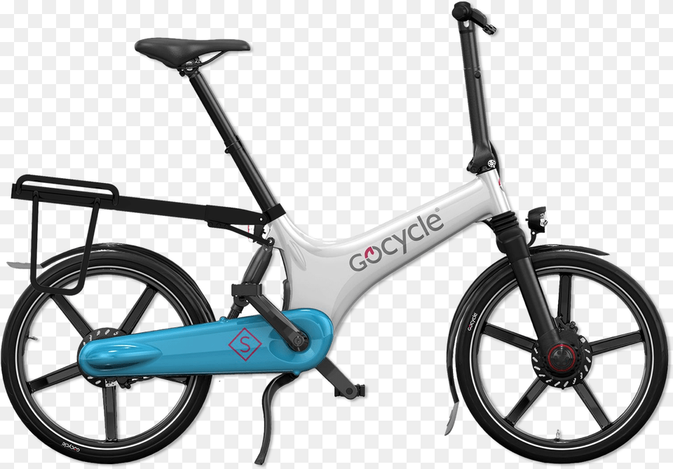 White Lightblue Folding Electric Bikes, Bicycle, Machine, Transportation, Vehicle Free Png Download