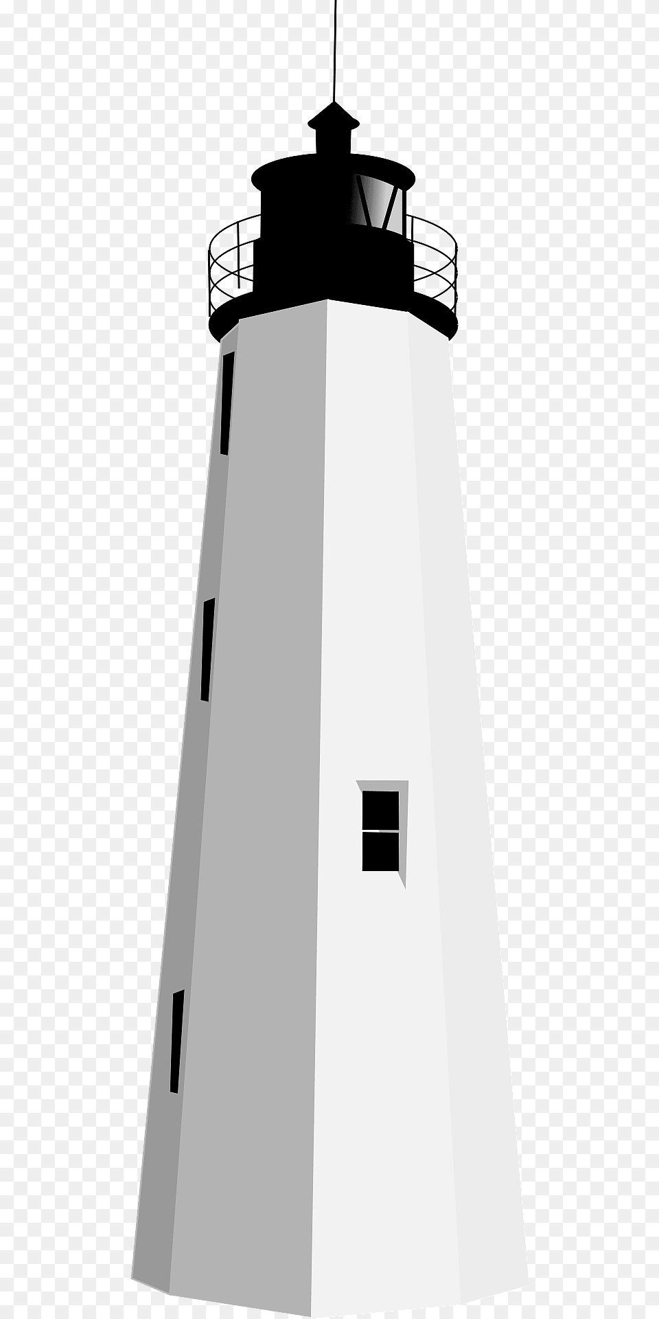 White Lighthouse Clipart, Architecture, Building, Tower, Beacon Free Png