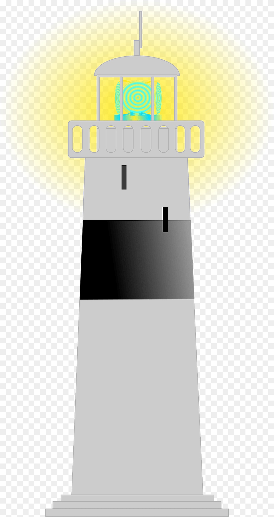 White Lighthouse With One Black Stripe Clipart, Architecture, Building, Tower, Beacon Free Png Download