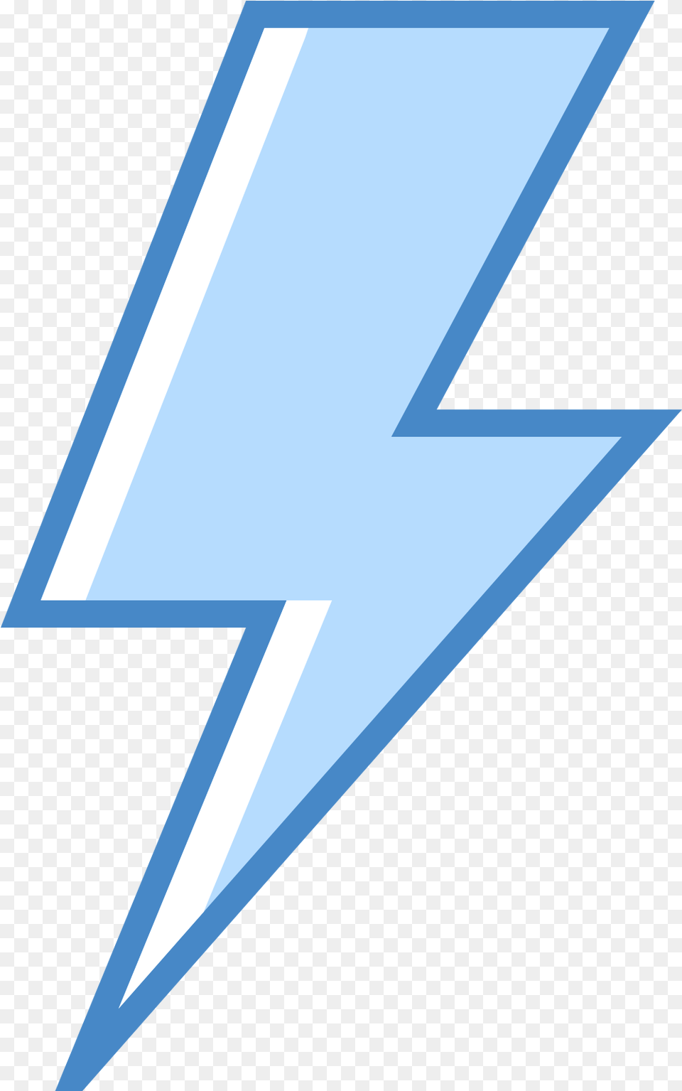 White Lightning Bolt Triangle Clipart Full Size Blue Lightning Bolt, Lighting, Blade, Dagger, Knife Free Png