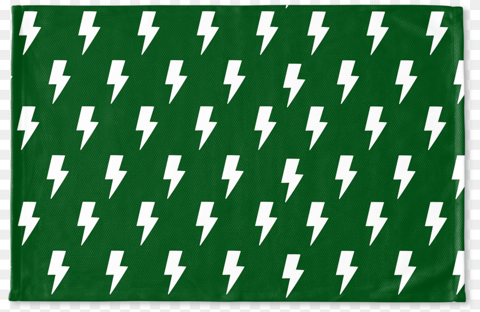 White Lightning Bolts On Green Floormat Blanket, Home Decor, Rug, First Aid Free Transparent Png
