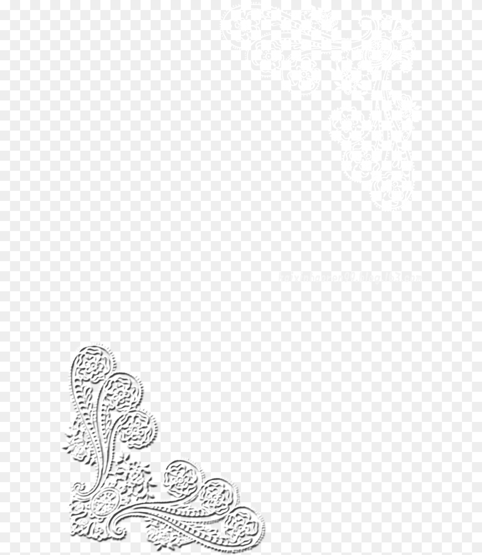 White Line Border, Lace, Pattern Free Png Download