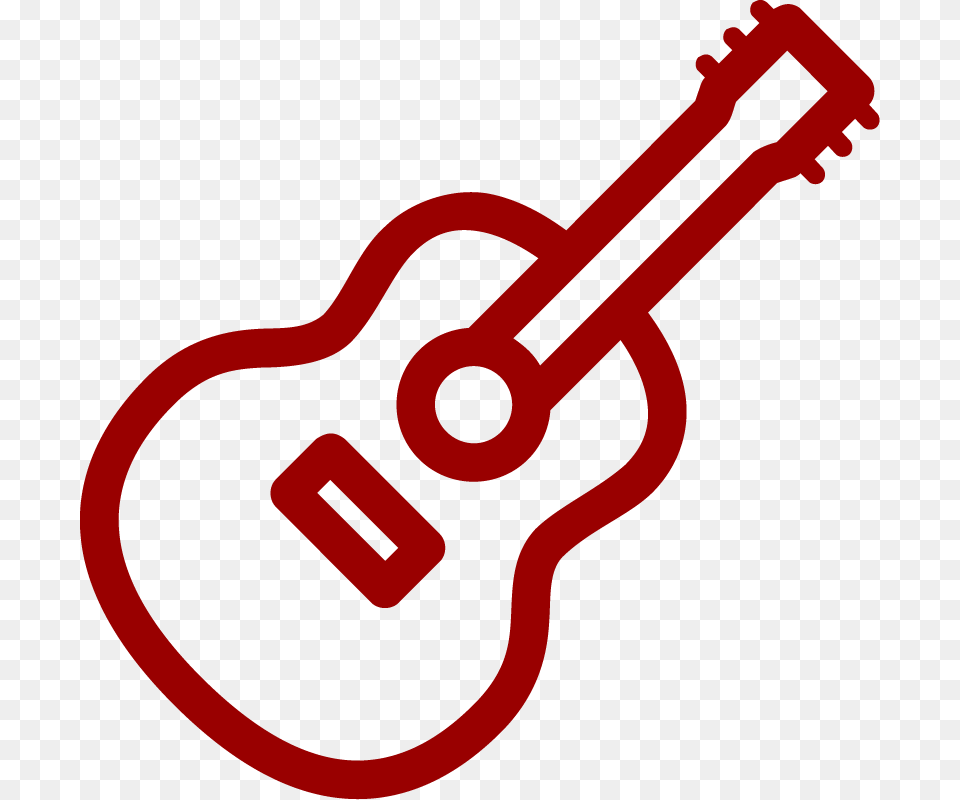 White Line Icon Guitar, Musical Instrument Png