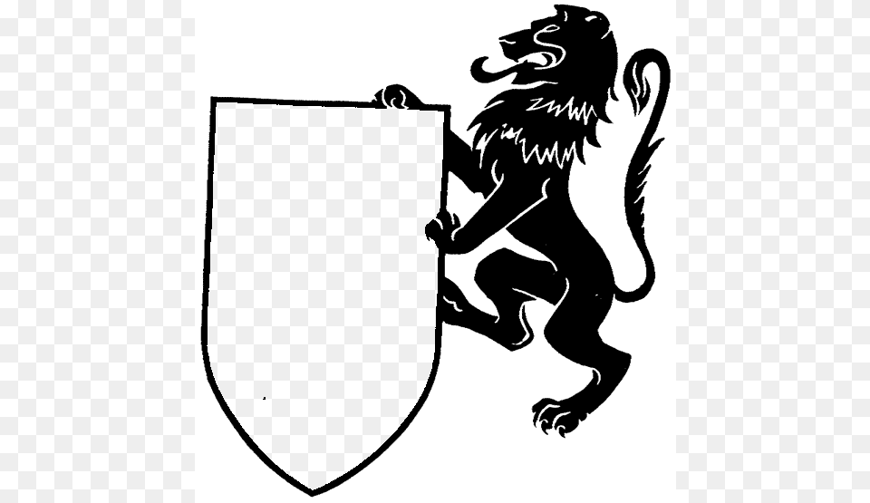 White Lion Clipart Coat Arm Lion, Person, Stencil Free Png