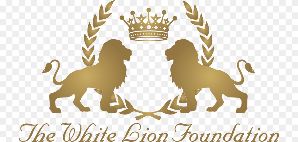 White Lion Foundation Logo 03 Crop Lion Silhouette, Pattern, Art, Accessories, Person Free Png