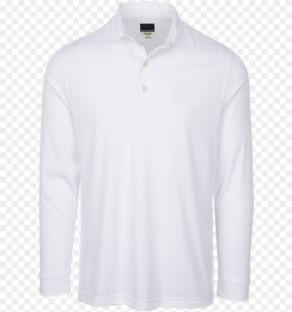 White Long Sleeve Polo, Clothing, Long Sleeve, Shirt, Dress Shirt Png