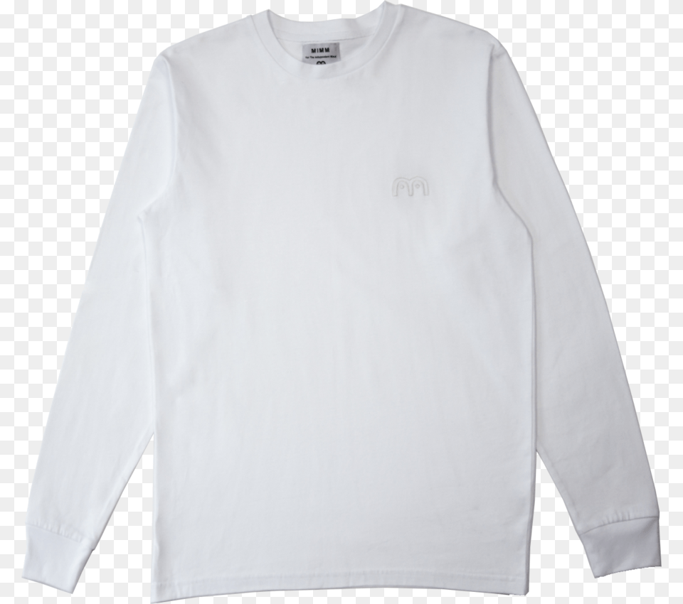 White Long Sleeve Teeclass Lazyload Nonestyle Sweater, Clothing, Long Sleeve, Shirt Free Png Download
