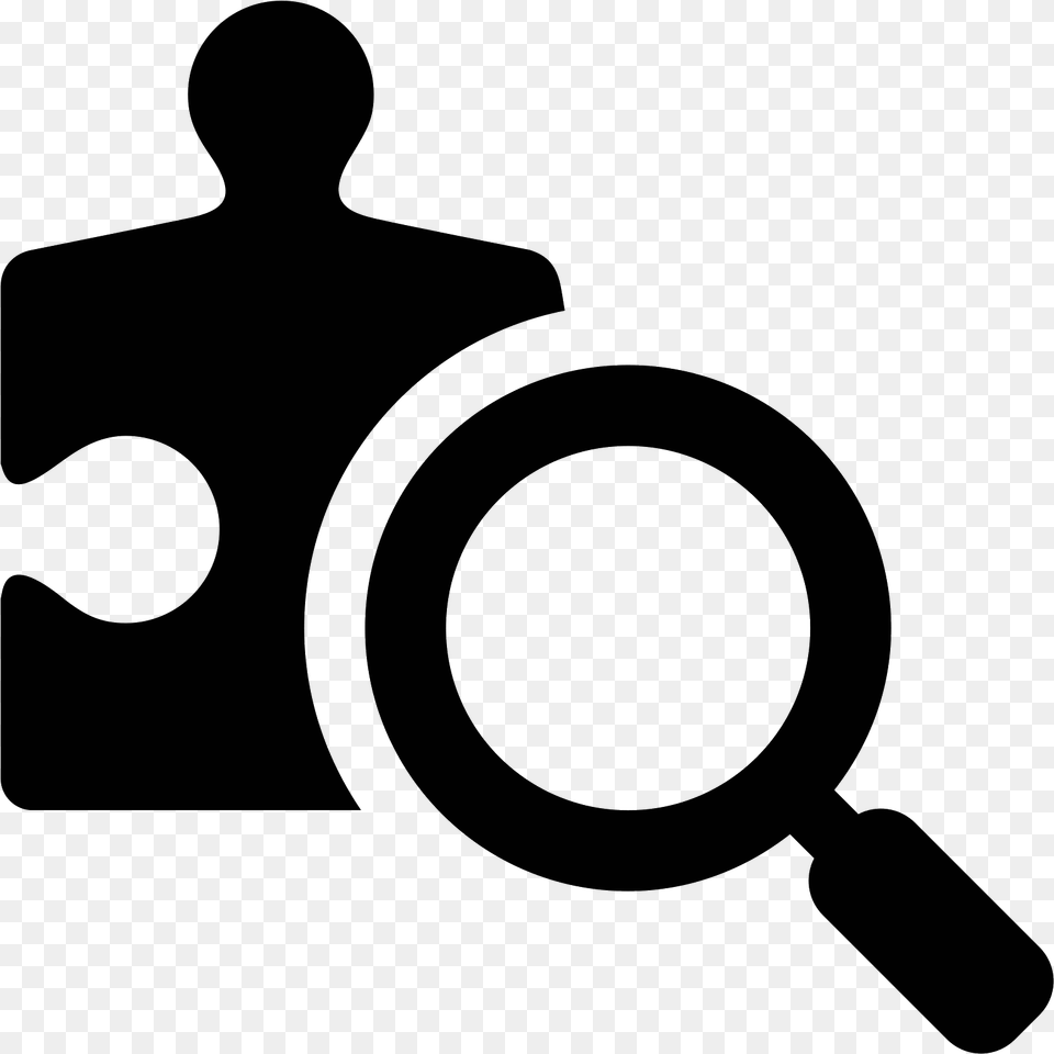 White Magnifying Glass Icon Identification Icon, Gray Free Png Download