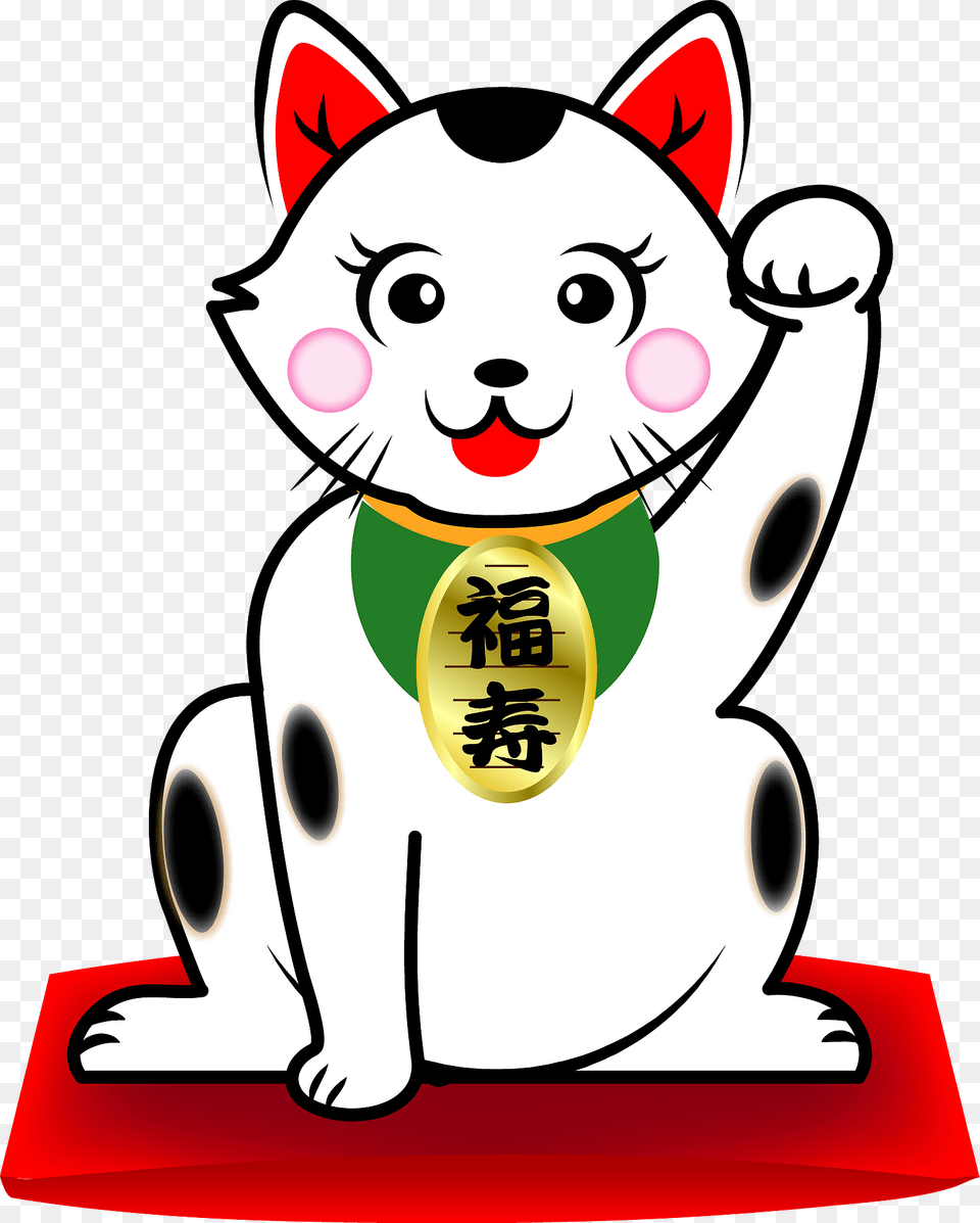 White Maneki Cat Clipart, Baby, Person, Face, Head Free Png