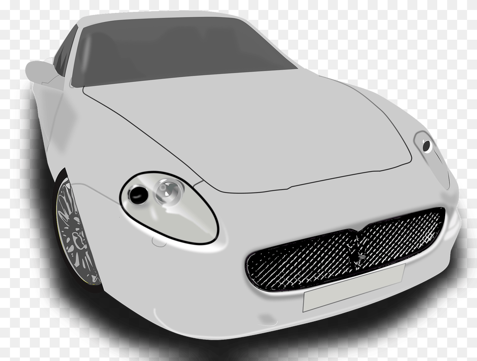 White Maserati Sport Car Clipart, Coupe, Sports Car, Transportation, Vehicle Png
