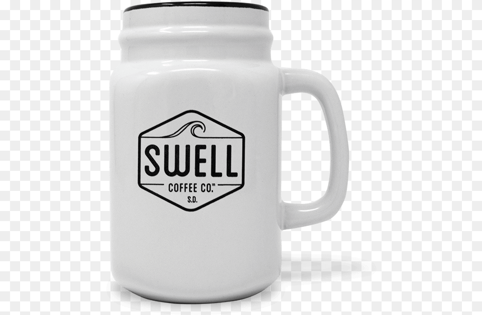 White Mason Jars Beer Stein, Cup Free Png