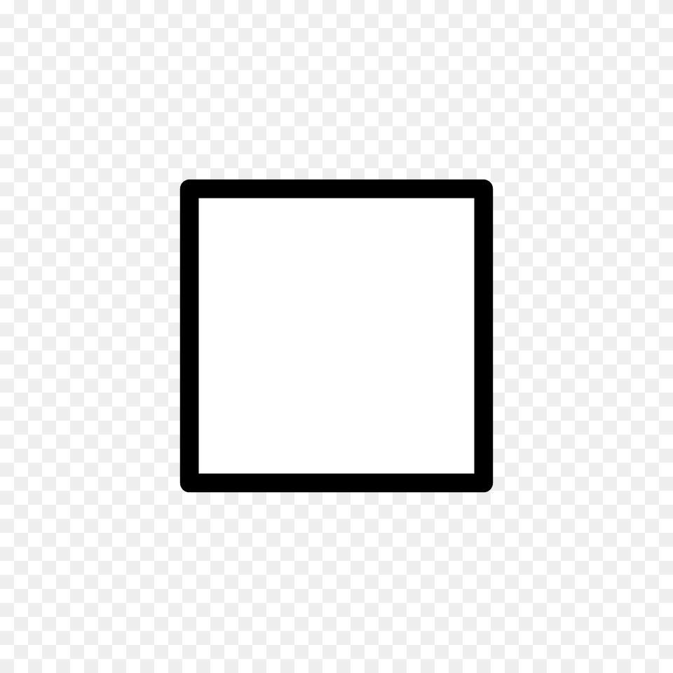 White Medium Small Square Emoji Clipart, Electronics, Screen, White Board, Computer Hardware Png