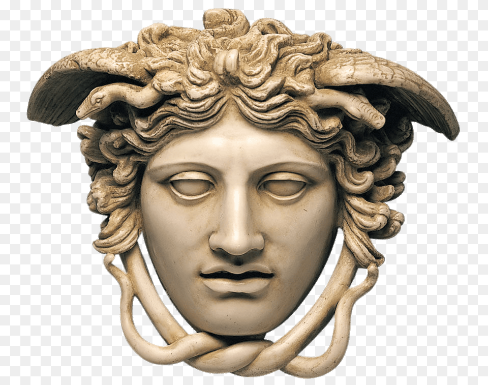 White Medusa Head, Person, Face, Art Free Png
