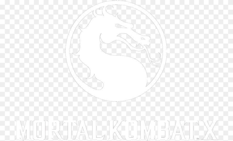 White Mortal Kombat Logo, Stencil Png Image