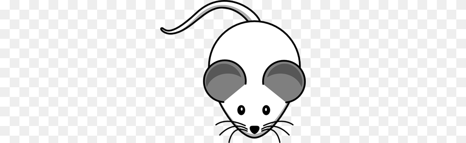 White Mouse Both Grey Ears Clip Arts For Web, Stencil Png