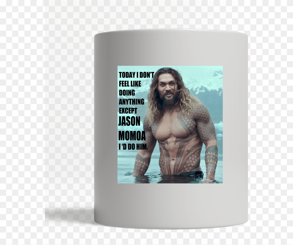 White Mug Center Today I Dont Feel Like Doing Anything Except Jason, Tattoo, Skin, Person, Man Free Png Download