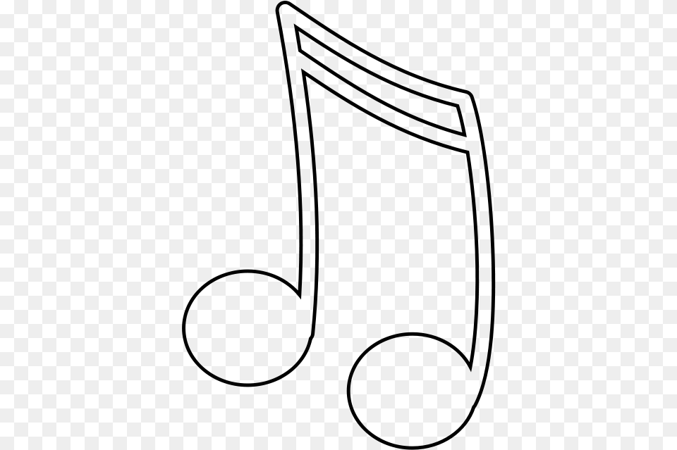 White Music Note Clipart, Gray Free Png