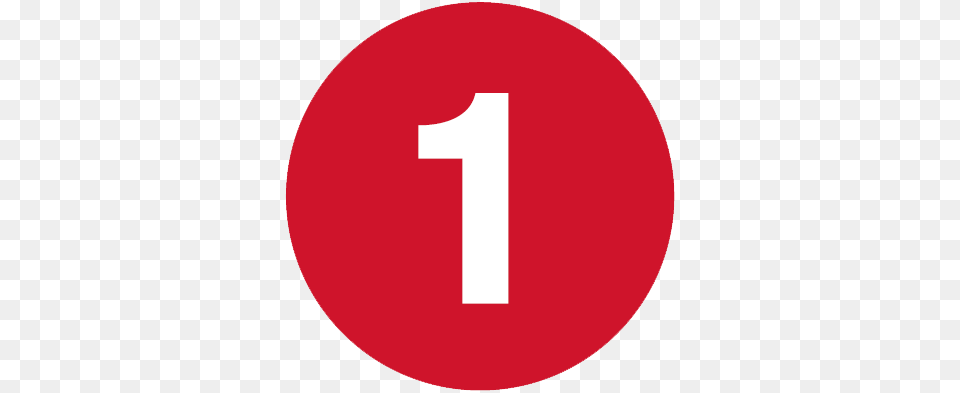 White Number 1 In Red Circle, Symbol, Text, First Aid Free Transparent Png