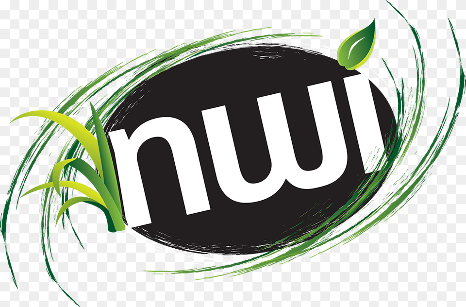 White Nwi Logo With Green And Black Graphic Design, Tool, Plant, Device, Lawn Mower Png Image