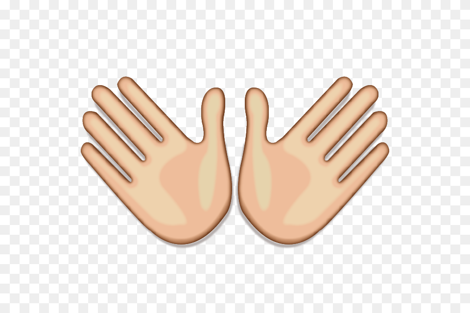 White Open Hands Sign Emoji Icon Emoji Island, Body Part, Finger, Hand, Person Free Png