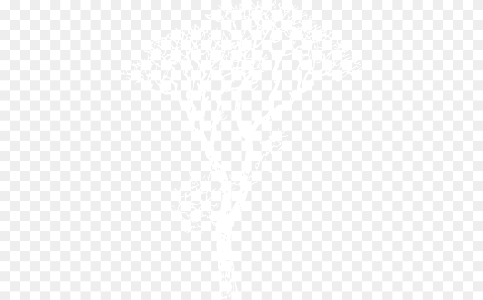 White Outline Of A Tree, Cutlery Free Png Download