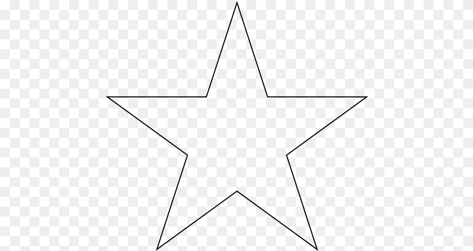 White Outline Star, Gray Png Image