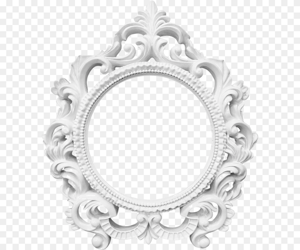 White Oval Frame White Picture Frame Editing, Mirror, Photography Free Png