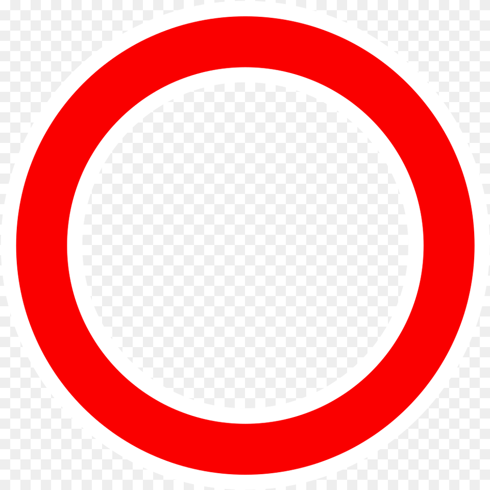 White Oval Symbol No Entry Sign, Road Sign Free Png Download