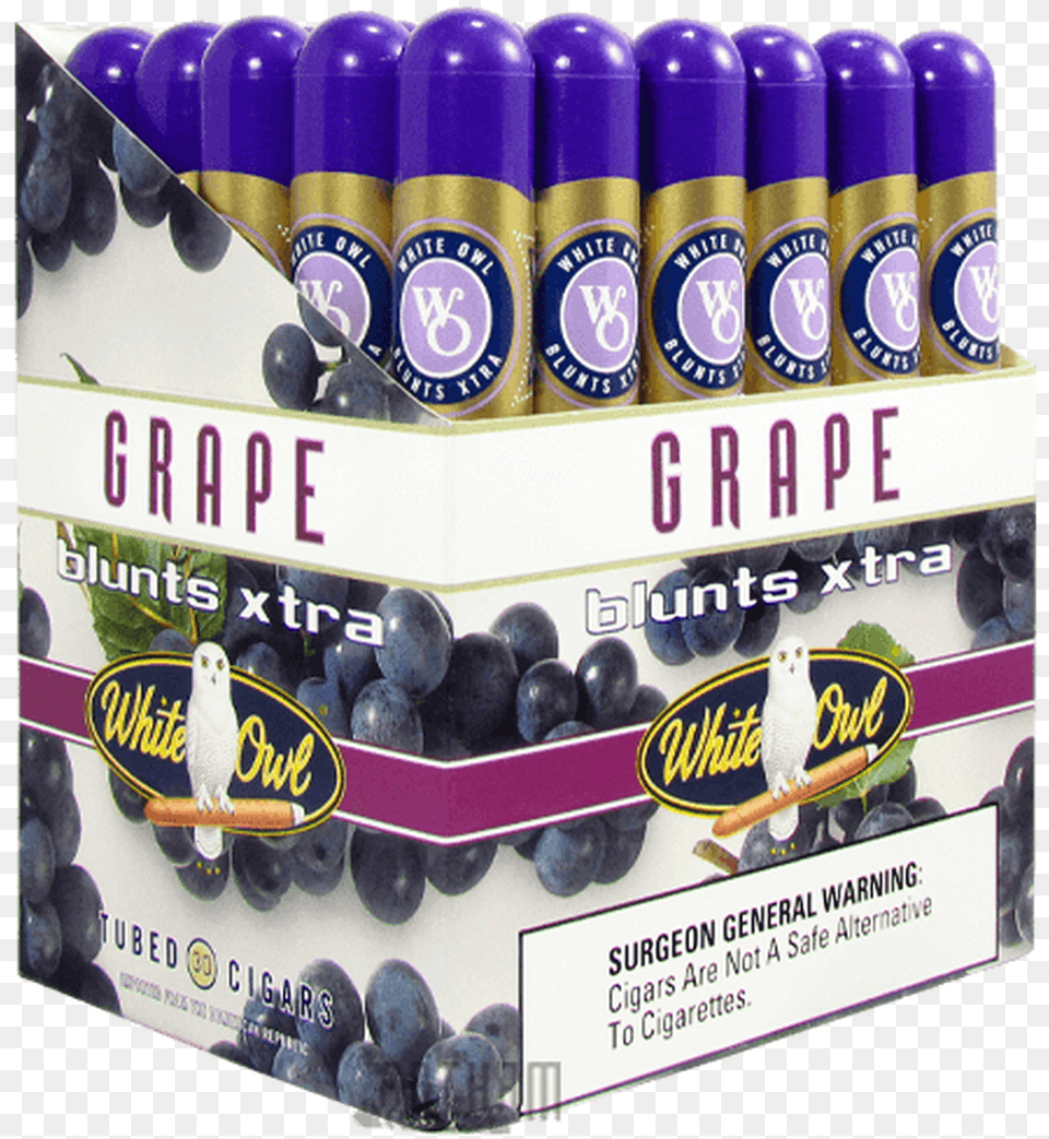 White Owl Blunts Xtra Grape Open Box Blueberry, Berry, Food, Fruit, Plant Png Image