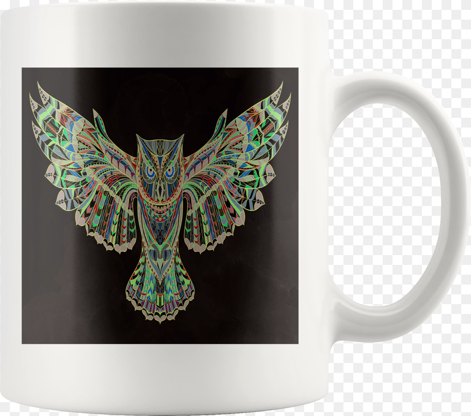 White Owl Mug, Cup, Beverage, Coffee, Coffee Cup Png