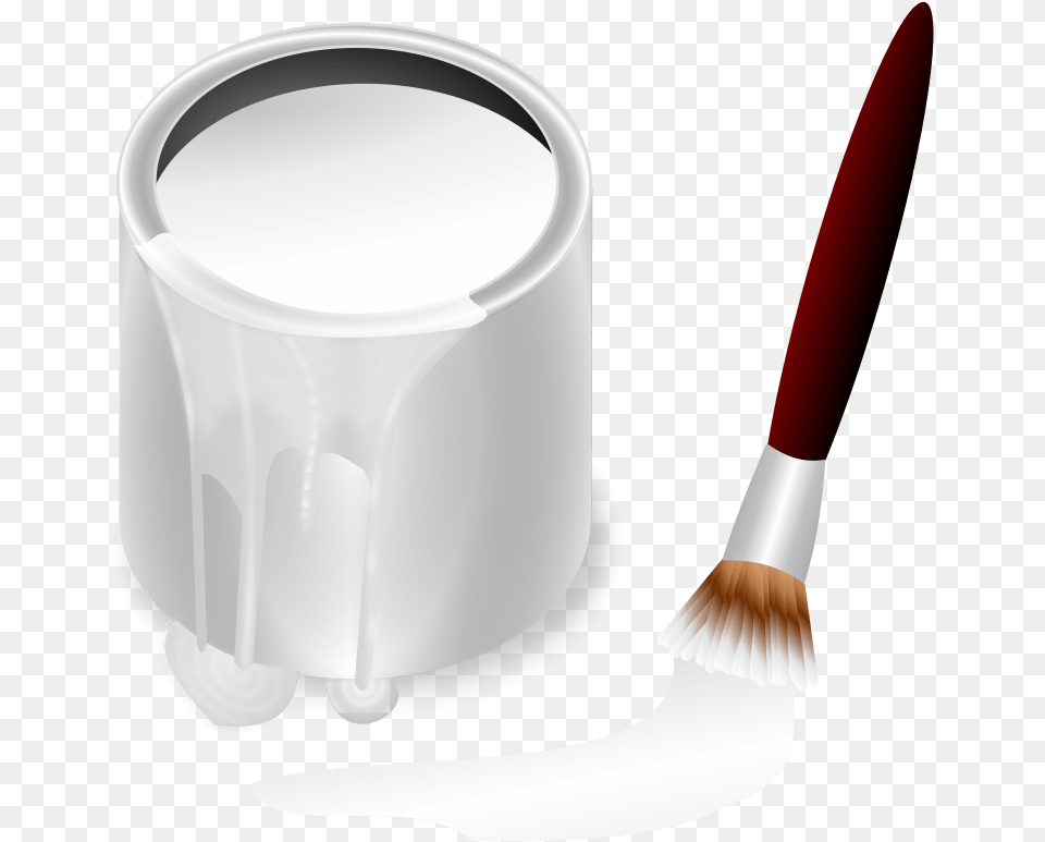 White Paint Can, Brush, Device, Tool Free Png