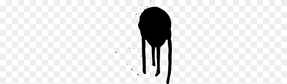 White Paint Dripping, Gray Free Png