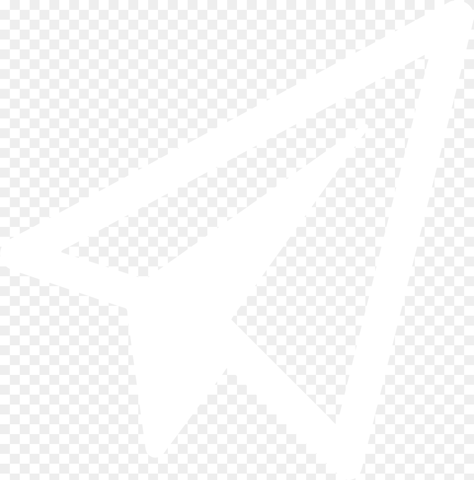 White Paper Airplane Icon Download, Triangle, Arrow, Arrowhead, Weapon Free Png