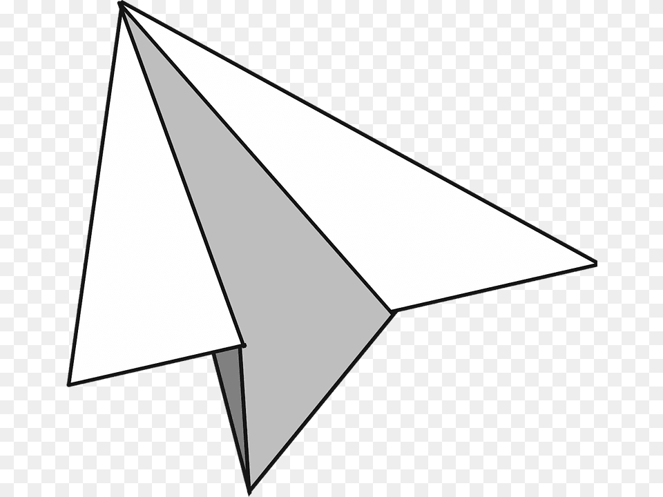 White Paper Plane, Triangle Free Png