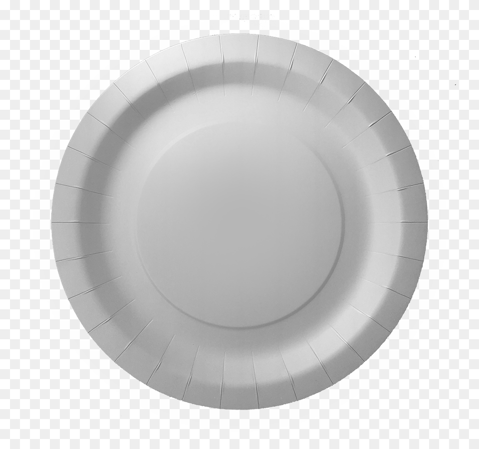 White Paper Plate Plate, Pottery, Food, Meal Free Png Download